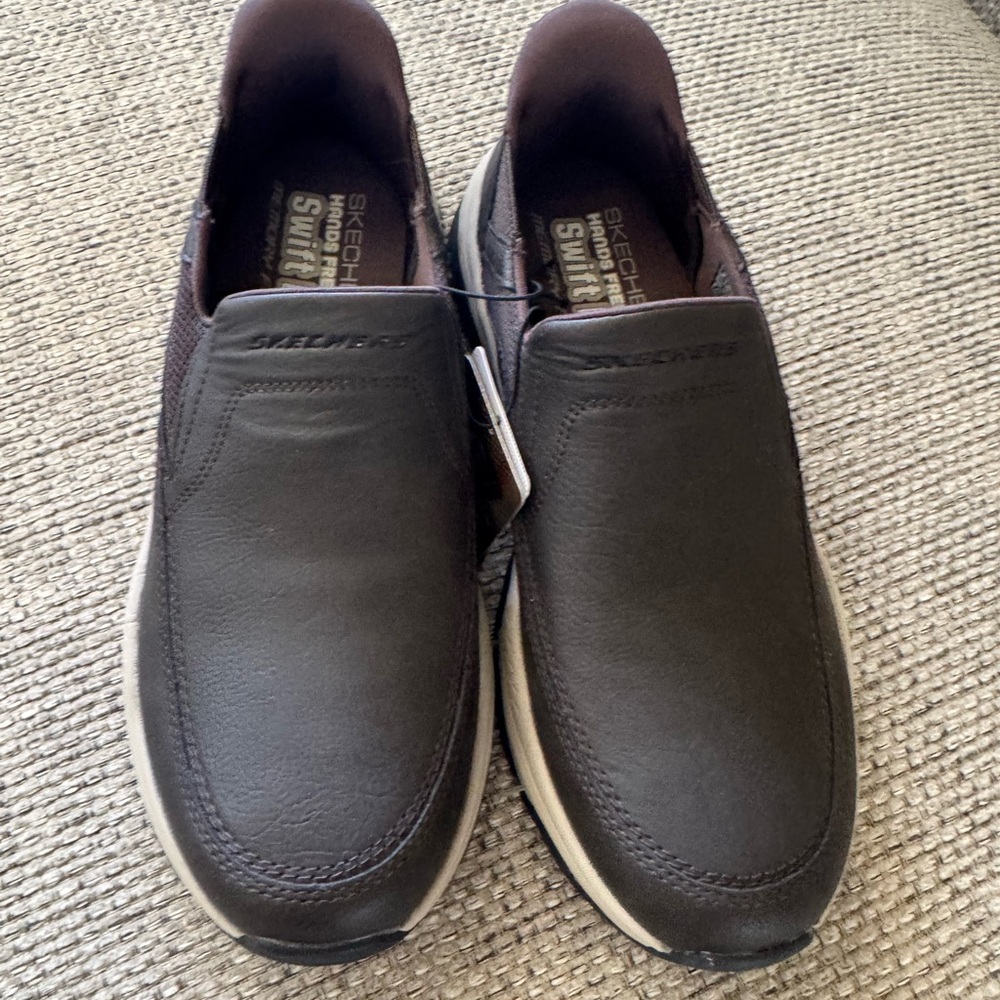 Skechers Men's Dark Brown Slip-On Casual Loafers
